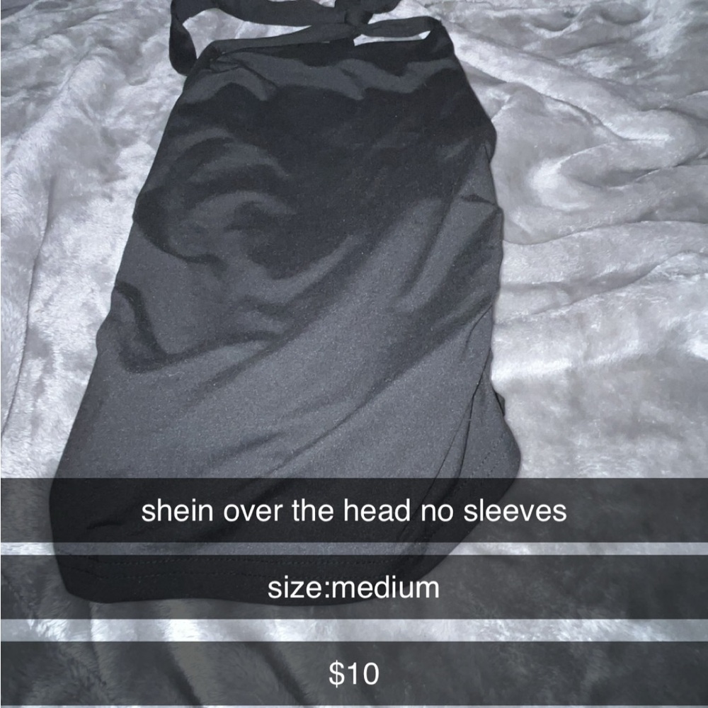SHEIN Black Over-the-Head Dress